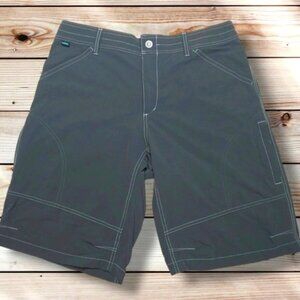 Kuhl Renegade Cargo Hiking Tech Shorts Mens 40 Charcoal Gray 12" Inseam EUC